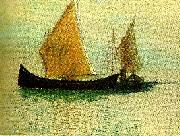 Odilon Redon segelbatar i venedig oil painting